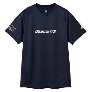 DESCENTE デサント 半袖バレーシャツ ネイビー L DV5SHT05U NV00 | スポーツ スポーツウェア バレーボール バレー 半袖Tシャツ ピステ 半袖 バレーピステ バレーウェア バレー用品 バレー用具 練習着