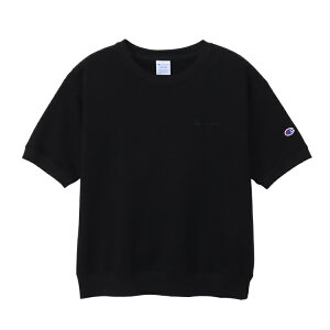 CHAMPION �`�����s�I�� SHORT SLEEVE SWEATSHIRT �u���b�N L CW-D009 90 | �g�b�v�X ���� �V���[�g�X���[�u �V���c �X�E�F�b�g �y�� �N���[�l�b�N �����Y ���j�Z�b�N�X �j�����p �X�|�[�c �g���[�j���O �f