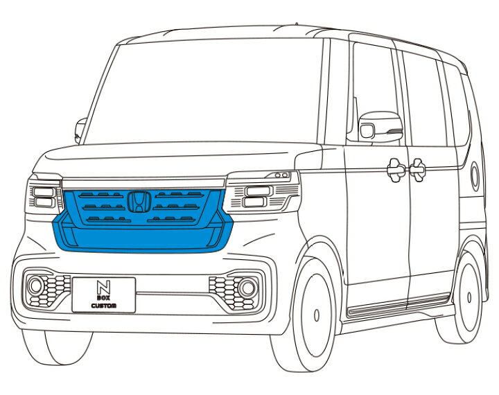 楽天市場】HONDA ホンダ フロントグリル N-BOX CUSTOM用 マルチビュー  