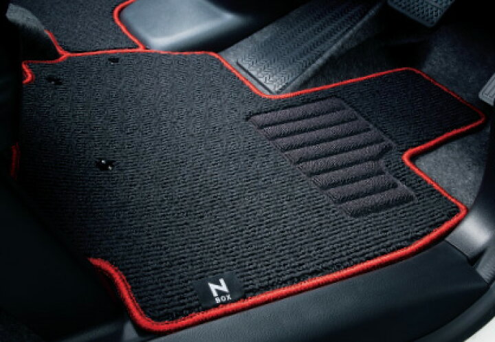 楽天市場 Honda ホンダ 純正 Nbox N Box エヌボックス フロアカーペットマット プレミアムタイプ フロント リア3点セット ヒールパッド付 ブラック 赤縁取り 13 12 仕様変更 Jf1 Jf2 Nboxカスタム N Boxカスタム Nボックス フロアマット カーマット 床 車 フロア