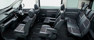 HONDA ホンダ STEPWGN ステップワゴン ホンダ純正 フロアカーペットマット プレミアムタイプ ブラック/ダークベージュ 2015.4〜仕様変更 | RP1 RP2 RP3 RP4 ステップワゴンスパーダ SPADA スパーダ フロ