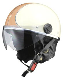 LEAD リード工業 O-ONE ハーフヘルメット IV/BR | バイク ハーフ ヘルメット ヘルメ レディース 原付 かっこいい かわいい おしゃれ ライト スモーク シールド インナー バイク用品 交換 リード あご紐 ワンタッチ 半帽 替え UV ポイント消化