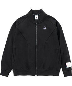 le coq sportif ルコック ヘランカ防風ツイルジャージ フルジップジャケット ブラック O QMWWJF11 BK | 衣類 服 ウエア アウター ジャージ 長袖 ロングスリーブ ヘランカ かさ高 ストレッチ性 防風 起毛 ツイルニット デイリーユース スポーツ アウトドア 機能性 ブラック O