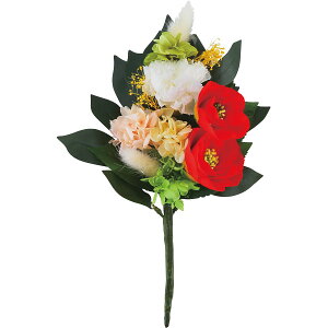 四季仏花 冬(ツバキ) C37410S | 25-0228-042 仏具用品 仏壇用品 仏具 供花 仏花 花 お花 四季仏花 透明感 高品質 胡蝶蘭 高貴 華やか 造花 アレンジメント ギフト 贈り物 綺麗 お供え 贈る 献花 リ