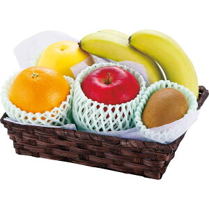 5種のフルーツカゴ盛り詰め合わせ | 23-0054-013 食品 食べ物 セット 詰め合わせ フルーツ 果物 キウイ グレープフルーツ オレンジ りんご バナナ コンパクト お歳暮 お中元 贈り物 ギフト プレ