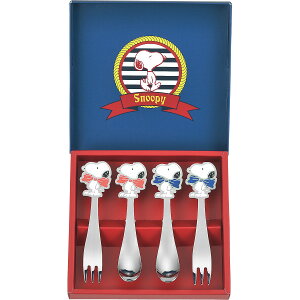 スヌーピー スプーン&フォークセット SN-138 | 24-0334-087フォーク&スプーンセット カトラリーセット スイーツ ステンレス製 お手入れ簡単 食器洗い乾燥機対応 持参 エコ ピクニック アウトド