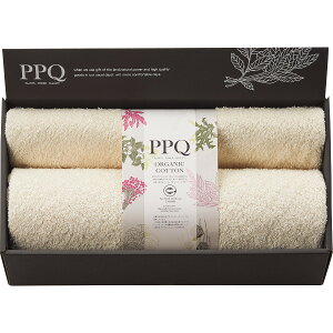 オーガニックコットン バス・フェイスタオルセット PPQE1040N | 24-7531-040タオル バスタオル フェイスタオル ハンドタオル 汗拭き ふわふわ パイル糸 綿100% 日本製 箱入り 上質感 お見舞い 詰め