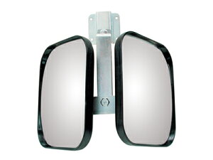 信栄物産 ツインミラー TS-5 | 鏡 かがみ ミラー 角型 屋外 室内 左右確認 ツインミラー 飛散防止 ガラスミラー 曲がり角 カーブミラー 防犯 防犯グッズ ガレージミラー 2面鏡 安全ミラー 四角