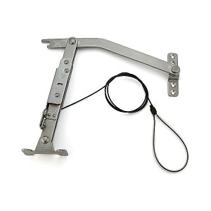 SUGATSUNE スガツネ工業 ステンレス鋼製ロック付重量扉用ステー YA-2020W型 ワイヤー付 PAT 左用 180-100-203 YA-2020WL | 建築金物 家具金物 部品 金具 金物 ステー ステンレス銅 ロック付 重量扉 取付金