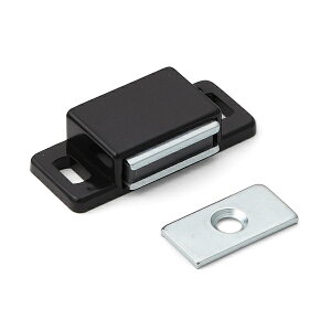 SUGATSUNE スガツネ工業 マグネット キャッチ MC0097型 ブラック 140-050-330 MC0097B-1 | DIY LAMP ランプ 金物 金具 建具 キャッチ マグネットキャッチ 磁石 受座 光沢クロメート クロメート処理 棚 扉 シ