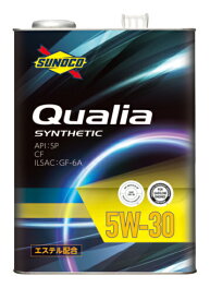 SUNOCO スノコ エンジンオイル Qualia クオリア 5W-30 4L缶 | 5W30 4L 4リットル オイル 交換 人気 オイル缶 油 エンジン油 車検 車 オイル交換 ポイント消化