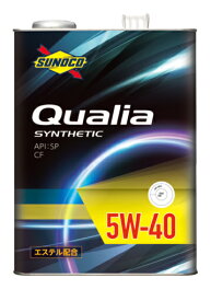 SUNOCO スノコ エンジンオイル Qualia クオリア 5W-40 4L缶 | 5W40 4L 4リットル オイル 交換 人気 オイル缶 油 エンジン油 車検 車 オイル交換 ポイント消化