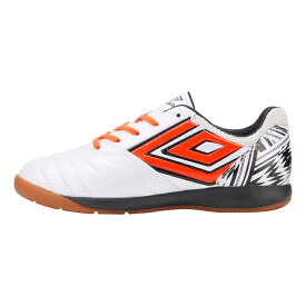 umbro アンブロ アクセレイタ- TR JR WIDE IN Sホワイト/ブラック/オレンジ 20 UU4WJB02WO WO | スポーツ 運動 サッカー フットサル 靴 シューズ フットサルシューズ トレーニング ジュニア キッズ 子供 インドア用 ワイドラスト アウトソール クッション性 反発性 20?