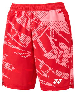 YONEX ヨネックス メンズニットハーフパンツ タンゴレッド S 15206 587 | スポーツ スポーツウェア 競技 テニス 軟式 硬式 バトミントン ウェア ハーフパンツ UVカット 吸汗 速乾 クール 制電 スト