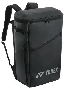 YONEX ヨネックス バックパック ブラック BAG2438 007 | テニス ラケットケース リュック バッグ 正面背面ポケット シューズポケット チェストベルト 2WAYラケット収納 部活 練習 試合 大会 ブラン