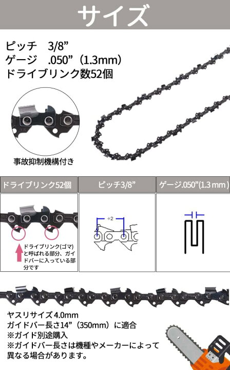 楽天市場】Desirable ドイツ品質 チェーン刃 マキタ互換 形式 91PX-52E 