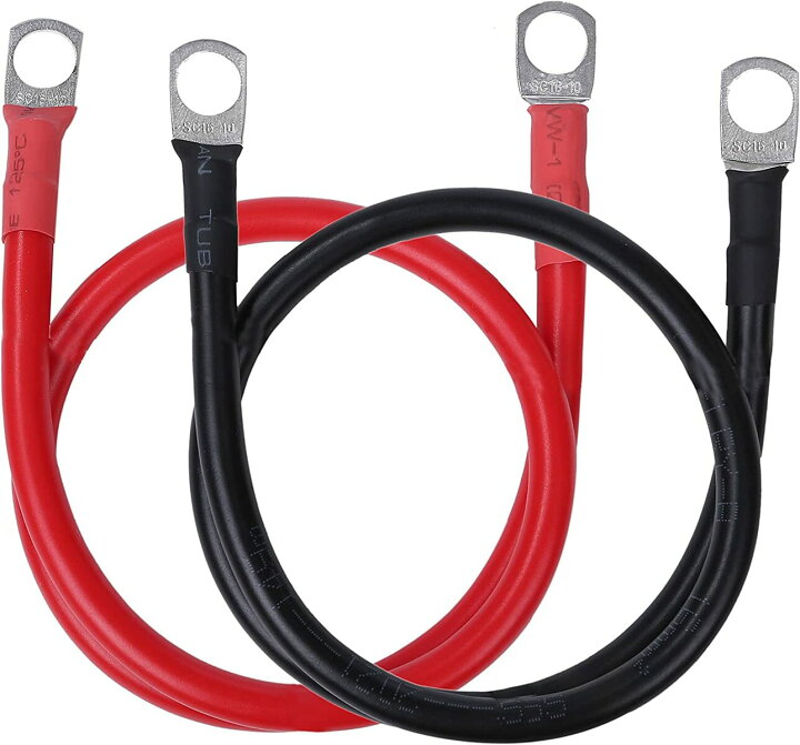 楽天市場】50cm 16mm² バッテリー増設ケーブルインバーター（最大100A 