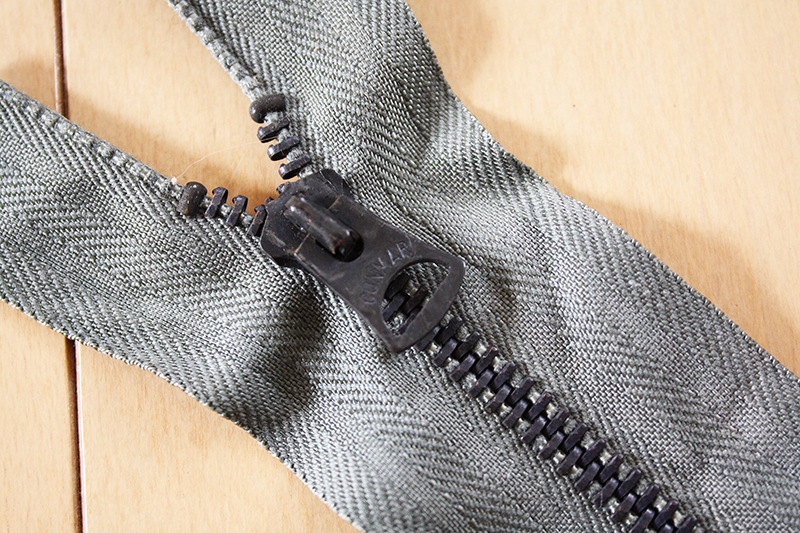Vintage CONMAR Zipperコンマー　ジッパー　＃5　 Black Green 21cm | DESK DEPOT （UNION  MADE）