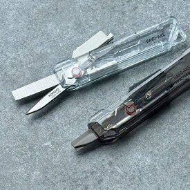 KOKUYO コクヨ 2Way 携帯ハサミ TRANSPARENT MECHANISM ハコアケ コンパクト 段ボール カッター クリア おしゃれ 機能的 鋏