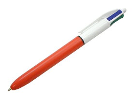 BIC ビック 4色ボールペン 0.7ミリ オレンジ軸 多色ボールペン レッド 書きやすい ブランド おしゃれ 可愛い フランス　赤 青 緑 黒 【メール便】 【あす楽】