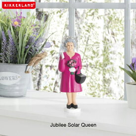 ソーラークイーン ジュビリー エリザベス女王 キッカーランド Kikkerland パープル インテリア 雑貨 Solar Queen Jubilee ソーラー電池