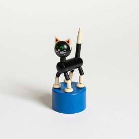 デトア プッシュアップトイ ネコ 木製 おもちゃ 玩具 子ども 置物 人形 オブジェ インテリア チェコ DETOA WOODEN PUSH UP TOY