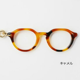 メガネ キーリング 眼鏡 キーホルダー ミニチュア めがね かわいい べっ甲 【メール便】