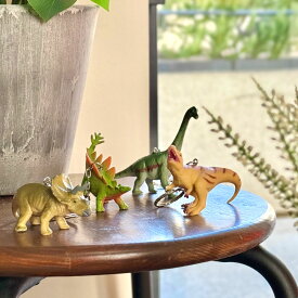 アニマル キーリング 恐竜 ブラキオサウルス ティラノサウルス トリケラトプス ステゴサウルス キーホルダー かわいい おしゃれ Animal Keyring HERE DETAIL