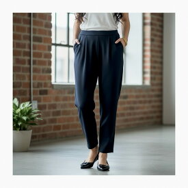 PUPULA(ププラ）アクアダブルファブリック テーパードパンツ【レディースファッション 30代 40代 50代 60代】