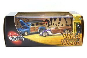 MATTEL HOTWHEELS 100 "Wild Wood" "1948 Ford & Custom Roadster" 2 cars set }e zbgEB[ 1F64XP[ uChEEbhv utH[h & JX^ [hX^[v@2Zbg 56925