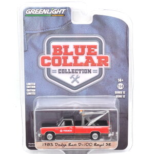GREENLIGHT 1983 DODGE RAM D-100 ROYAL SE W/DROP-IN TOW HOOK - TEXACO 1983 �_�b�W�E���� D-100 ���C���� SE �E�B�Y�@�h���b�v-�C���@�g�D�t�b�N - �e�L�T�R
