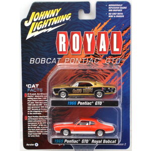 JOHNNY LIGHTNING 1:64SCALE PONTIAC GTO ROYAL BOBCAT 2PACK - '66 GTeeO TIGER & '69 ROYAL BOBCAT(ORANGE)|eBAbN@GTO C{uLbg 2pbN - '66 GTeeO^CK[ & '69 C{uLbg