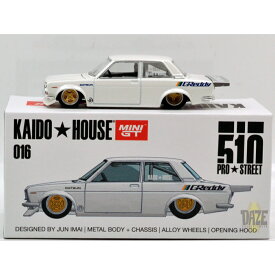 KAIDO HOUSE DATSUN 510 PRO STREET- GREDDY (WHITE)街道はうす　ダットサン　510　プロストリート -グレッディ(ホワイト)*チェイスカーがランダムで混入いたします。