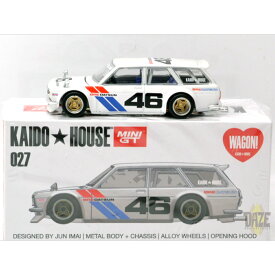 KAIDO HOUSE DATSUN 510 WAGON BRE V1- (WHITE)街道はうす　ダットサン　510　ワゴン BRE バージョン1(ホワイト)*チェイスカーがランダムで混入いたします。