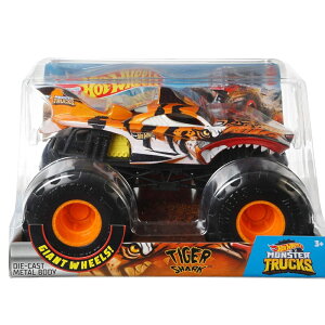 MATTEL HOTWHEELS 1/24 SCALE MONSTER TRUCKS - TIGER SHARK@}e@zbgEB[@1/24 XP[@X^[gbNX - ^CK[V[N