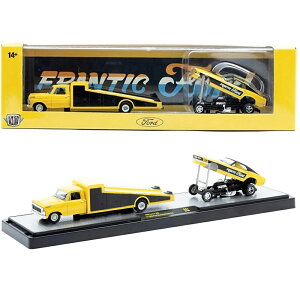 M2 1/64 1969 FORD F350 RAMP TRUCK & 1969 FORD MUSTANG FUNNY CAR 1969 �t�H�[�hF350 �����v�g���b�N & 1969 �t�H�[�h�E�}�X�^���O�E�t�@�j�[�J�[ �I�[�g�n�E���[�@�����[�XS44