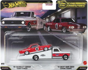 CAR CULTURE - TEAM TRANSPORT '66 CHEVROLET CORVAIR YENKO STINGER & '72 CHEVY RAMP TRUCK 66 �V�{���[ �R�����F�A �����R �X�e�B���K�[ & '72 �V�F�r�[�E�����v�E�g���b�N TEAM TRANSPORT �hK�hUS�@�A����