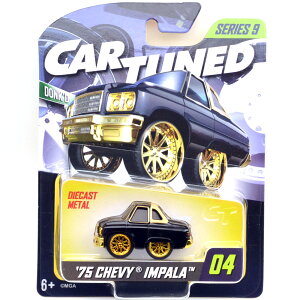 CAR TUNED 1:64 SERIES 9 - '75 CHEVY IMPALA �J�[�E�`���[���h 1:64 �V���[�Y9�@- '75 �V�F�r�[�E�C���p��