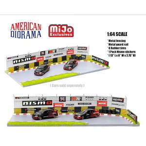 AMERICAN DIORAMA - 1/64 MiJo TOYS EXCLUSIVE RACETRACK W/AUTO WORLD (YOKOHAMA , NISMO) SITICKERS MiJo TOYS@AJWI} 1:64XP[ [XgbNEWI}@EBY@I[g[h(Rn}^CAj
