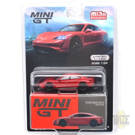 MINI GT MIJO EXCLUSIVE - PORSCHE TAYCAN TURBO S (CARMINE RED) - LHD MiJo 限定 ポルシェ・タイカン・ターボS　(カルミン・レッド)　左ハンドル仕様