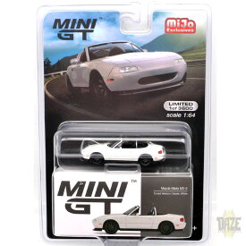 MINI GT MiJo TOYS EXCLUSIVE - MAZDA MIATA MX-5 (TUNED VERSION CLASSIC WHITE)MiJo 限定　マツダ MX-5 (チューンド・バージョン・クラシック・ホワイト)