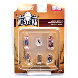 MiJo TOYS EXCLUSIVE AMERICAN DIORAMA-1:64 FIGURES - WESTERN STYLE SET MiJo TOYS@AJWI} 1:64XP[tBMA - EGX^EX^CEZbg