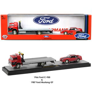 M2 MACHINES 1:64SCALE 1966 FORD C-950 & 1987 FORD MUSTANG GT 1966�@�t�H�[�h�@C-950 & 1987 �t�H�[�h�E�}�X�^���O GT