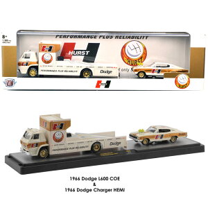 M2 MACHINES 1:64SCALE 1966 DODGE L600 COE & 1966 DODGE CHARGER HEMI 1966�@�_�b�W L600 COE�@&�@1966 �_�b�W�E�`���[�W���[�@�w�~