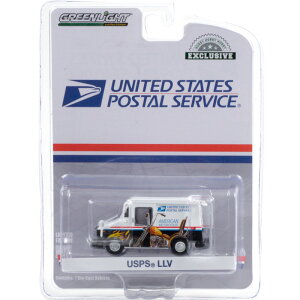 GREENLIGHT 1/64 USPS LONG-LIFE POSTAL DELIVERY VEHICLE - AMERICAN MOTORCYCLE COLLECTIBLE STAMPS LLV USPS �����O���C�t�@�|�X�^���E�f���o���[�E�r�[�N�� - �A�����J���E���[�^�[�T�C�N���E�R���N�e�B�u���E�X�^���v