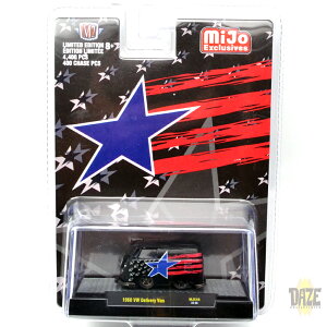 M2 MACHINES 1:64SCALE EXCLUSIVE - 1960 VW DELIVERY VAN - STARS AND STRIPES�@MiJo���� - 1960 �t�H���N�X���[�Q���E�f���o���[�o��- �X�^�[�Y�@�A���h�@�X�g���C�v�X