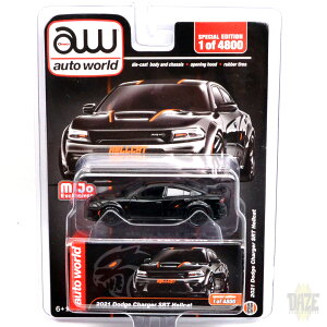 auto world�@1/64�@ EXCLUSIVE - 2021 DODGE CHARGER SRT HELLCAT CUSTOM - BLACK�@MiJo�E���� - 2021 �_�b�W�E�`���[�W���[ SRT �w���L���b�g�E�J�X�^�� - �u���b�N