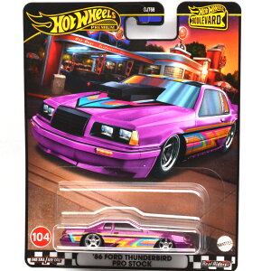 MATTEL HOTWHEELS '86 FORD THUNDERBIRD PRO STOCK '86 �t�H�[�h�E�T���_�[�o�[�h�E�v���X�g�b�N BOULEVARD SERIES 104