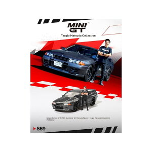 MINI-GT 1/64 NISSAN GT-R (R32) NISMO GUMETAL W/MATSUDA FIGURE / TUGIO MATSUDA COLLECTION Nissan �X�J�C���C�� GT-R R32 �j�X���K�����^�� ���c�����R���N�V���� w/ ���c�������t�B�M���A