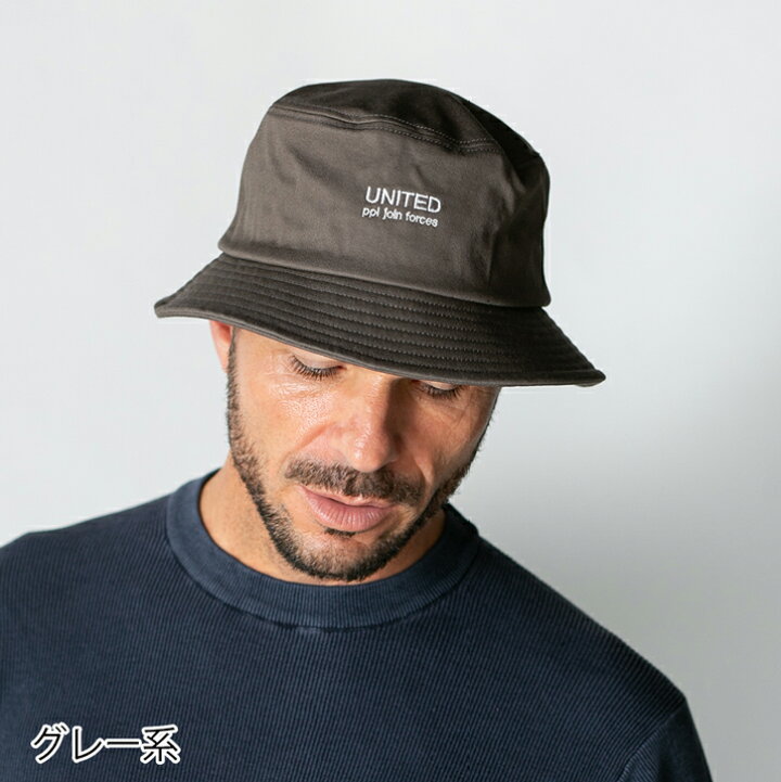 楽天市場】UNITED刺繍バケットハット ハット レディース 帽子 サファリ 